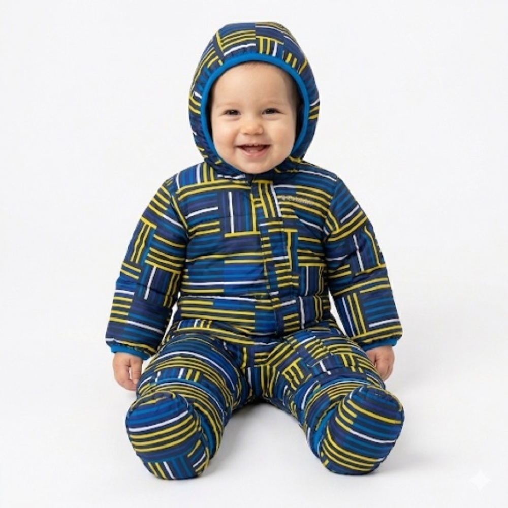 Columbia Baby Duck Down Snow Suit Hooded 12 18 Months